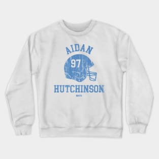 Aidan Hutchinson Detroit Helmet Font Crewneck Sweatshirt